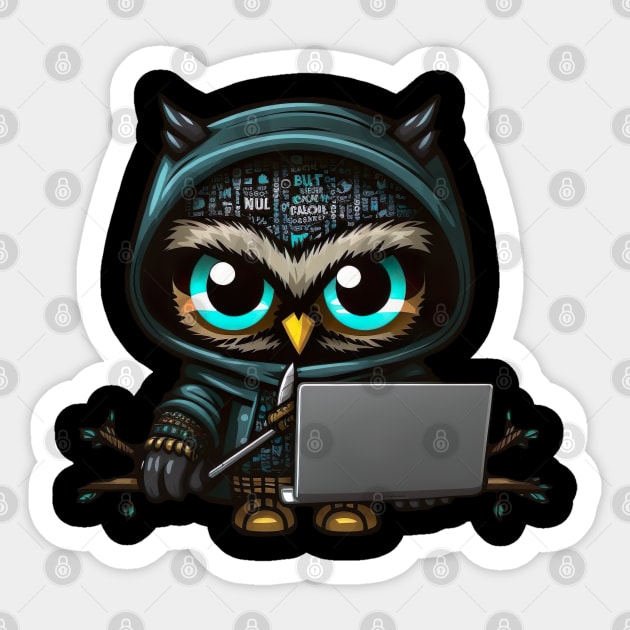 Hacker Owl Sticker by StoneCreation